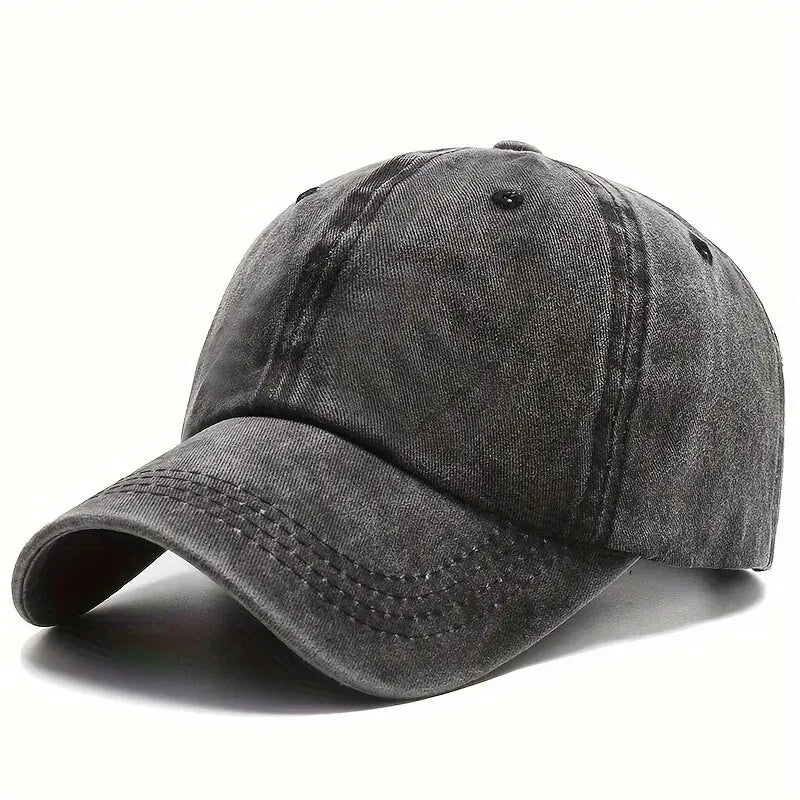 Unisex Adjustable Baseball Cap with Stretchy Fabric and Secure Drawstring Closure for Sports