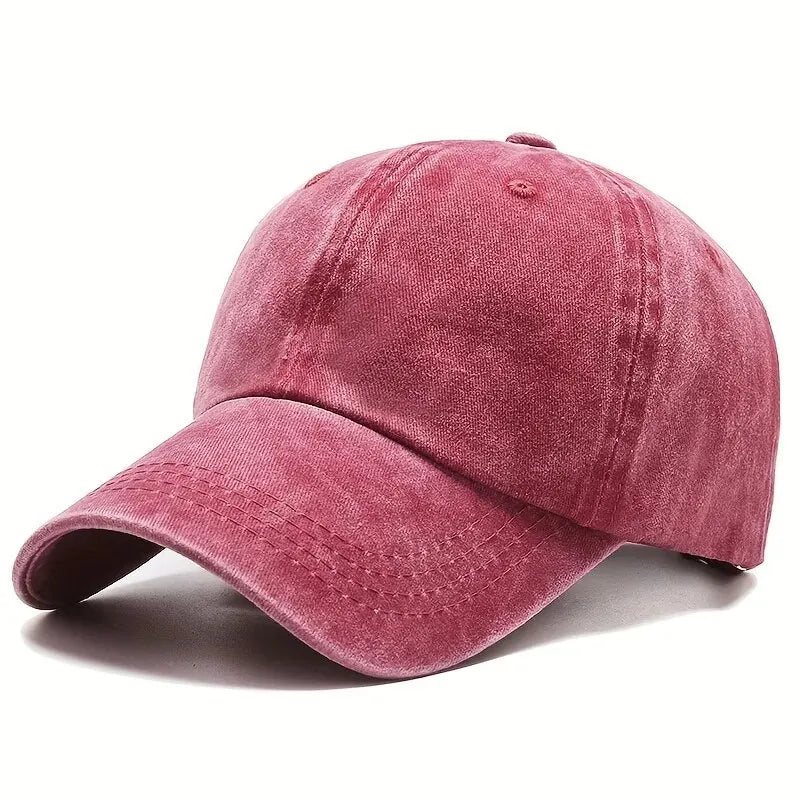 Unisex Adjustable Baseball Cap with Stretchy Fabric and Secure Drawstring Closure for Sports