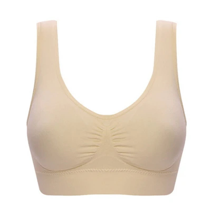 S-6XL Hollow Out Women Yoga Sport Bra Breathable Fitness Running Vest Sleep Underwear Padded Crop Tops Underwear Gym Top Bras