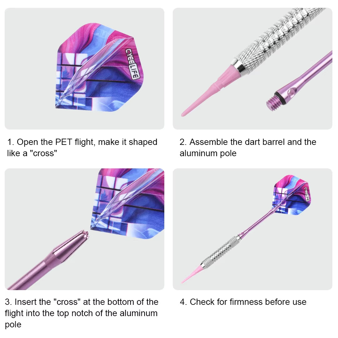 Professional Soft Tip Darts Set (16/18 Grams) with Additional Plastic Tips for Electronic Dartboard Accessories