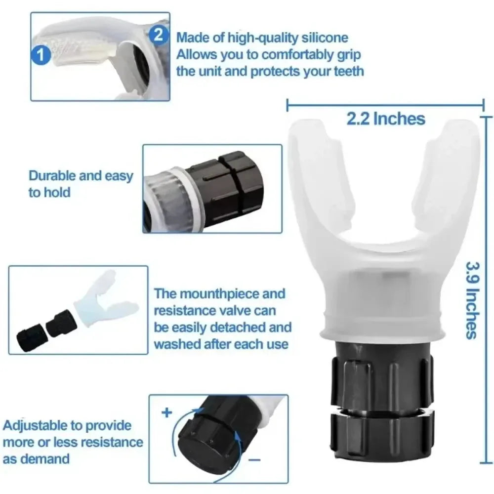 Portable Lung Fitness Exerciser with Adjustable Resistance for Enhanced Breathing and Endurance Training