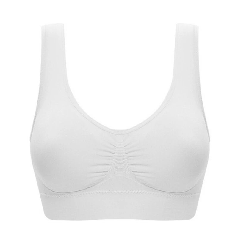 S-6XL Hollow Out Women Yoga Sport Bra Breathable Fitness Running Vest Sleep Underwear Padded Crop Tops Underwear Gym Top Bras