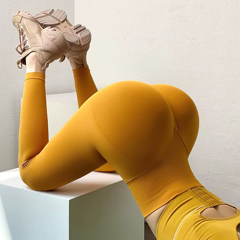 New Seamless Yoga Pant High Elastic Sports Fitness Legging Women High Waist Gym Scrunch Butt Running Training Girl Tight