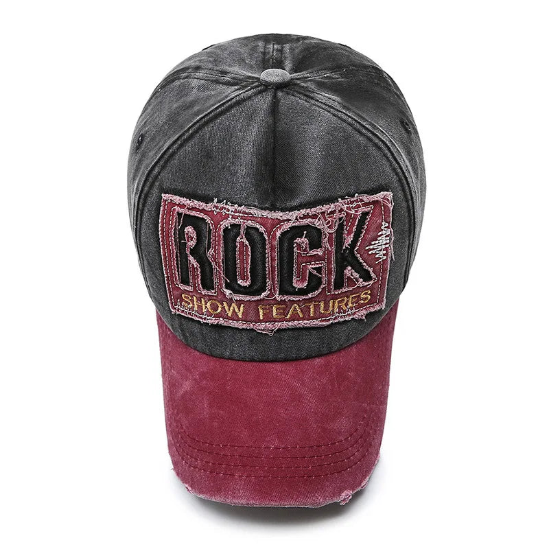 Korean Version Washed Letters Spring and Autumn Men'S and Women'S Fashion Shabby Denim Baseball Cap Sunhat Official Website