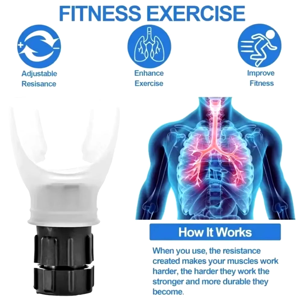 Portable Lung Fitness Exerciser with Adjustable Resistance for Enhanced Breathing and Endurance Training
