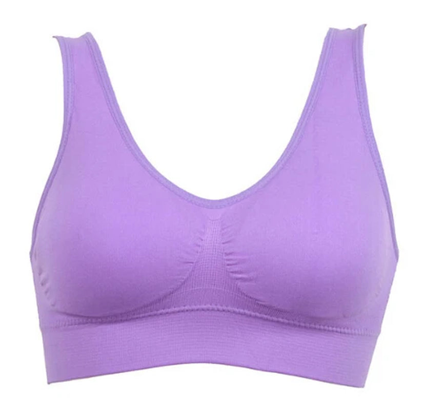 S-6XL Hollow Out Women Yoga Sport Bra Breathable Fitness Running Vest Sleep Underwear Padded Crop Tops Underwear Gym Top Bras