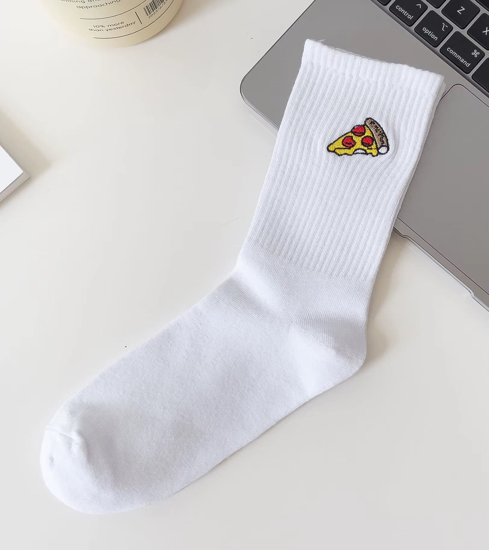 Embroidery Fashion Women Black White Butterfly Dog Cat Hip Hop Simple Long Street Skateboard Spring Autumn Socks for Girls